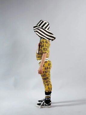 NEW Wolf & Rita Carolina Black Stripes Hat Size: Large